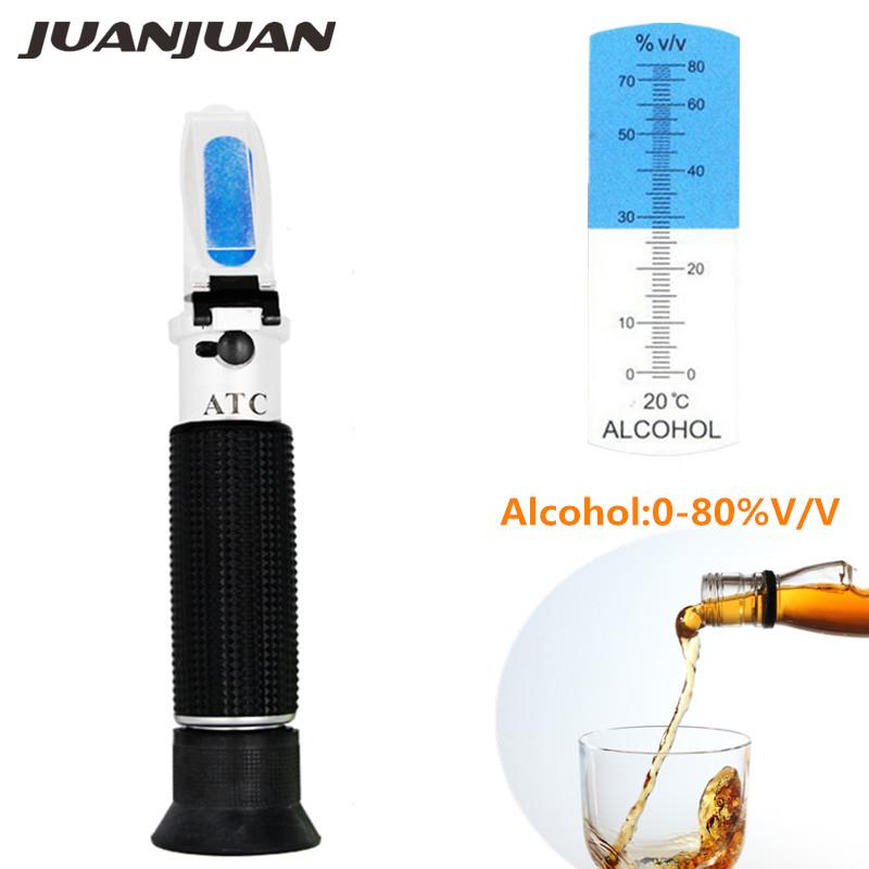 Рефрактометр Все виды Брикс Спирт Соленость Ручной рефрактометр Вино Пиво Сахар Фрукты Овощи Сок с АТС