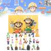 Super Mario Red And Green Mushroom Character Blind Box Figurines Set Of 24 Unique Designs