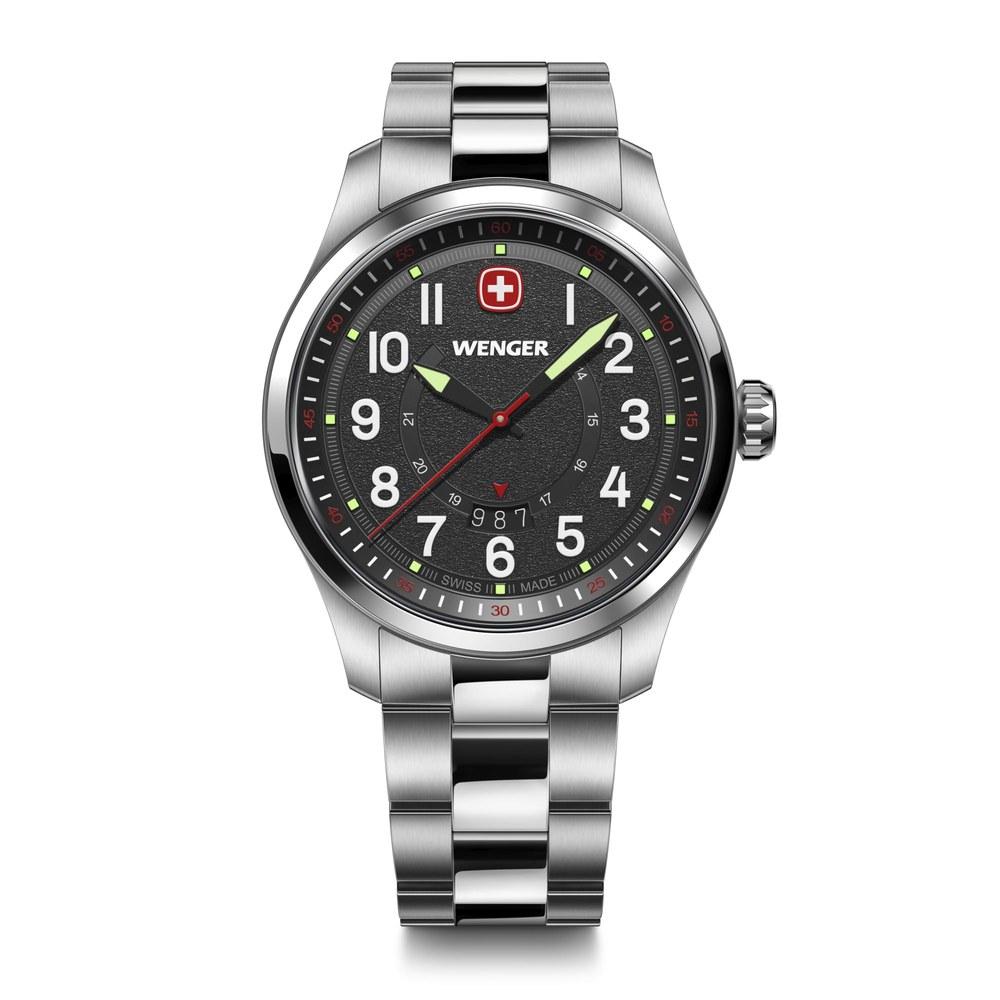 Wenger TerraGraph Black Wristwatch 01.0541.122 3-Year Warranty
