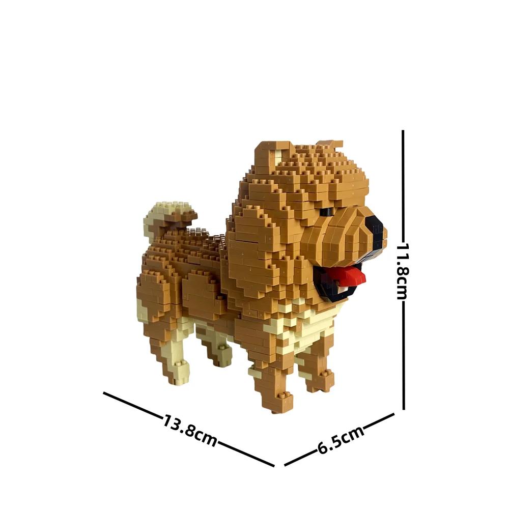 Knew Built Poodle Dog Micro Mini Construction Blocks Toys: Cute Doberman Pinscher Ideal Pet Lover Present Chow Chow Bullhead