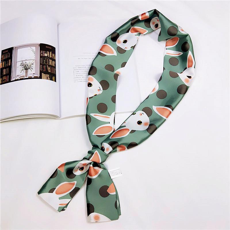 Маленький шарф женский длинный стиль весна и осень двухстороннее украшение универсальный зимний маленький шарф профессиональный шарф длинный шарф аксессуар