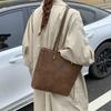 Вместительная сумка-тоут женская новая осенне-зимняя ретро простая сумка через плечо с ощущением высокого класса рабочая сумка для поездок