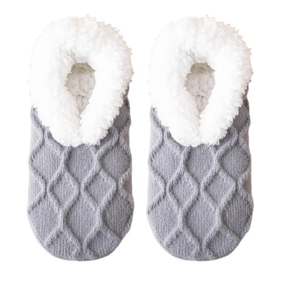 1 пара зимних носков-тапочек, утолщенные, пушистые, плюшевые, устойчивые к холоду, с противоскользящей подошвой, теплые для ног