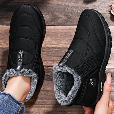 Хлопковая обувь Теплые женские ботинки Морозостойкие универсальные сноубутсы Флисовые утепленные ботинки Женские простые хлопковые ботинки на мягкой подошве