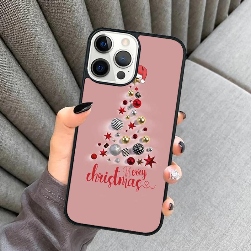 Чехол для телефона 'Рождественская елка' для iPhone 16 15 13 14 Pro Max 11 12 Mini Plus 2022 XR XS MAX Обложка coque