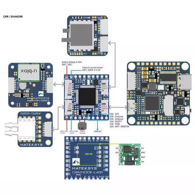 Matek CAN Node L431 для ArduPilot - AP_Periph CAN Node
