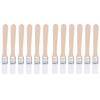 1/12Pcs 0.6 Inch Paint Brush Nylon Bent Head Fences Wood Handle Wall