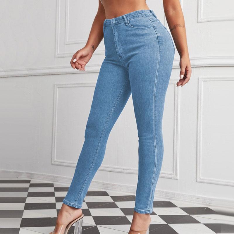 Женские джинсы скинни большого размера с высокой эластичностью, облегающие джинсы с высокой талией, обтягивающие джинсы с подъемом бедер