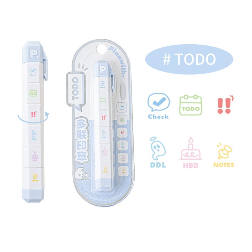 Cartoon To Do List Journal Stamp Detachable Diary Seal Cute Seal Pen  Kids Gift School Stationery