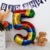 32-Inch US Number Birthday Party Balloons - Individual Aluminum Film
