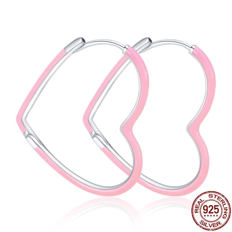 100 %Real 925 Sterling Silver 11 Style Classics Heart Zircon Earrings Are Suitable As Birthday Gifts For Girls Fashion Jewelry