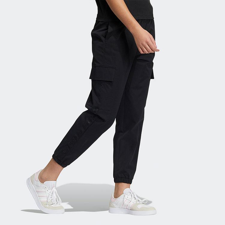 Adidas Neo Solid Color Cuffed Loose Sweatpants Women Bottoms Black HE4484