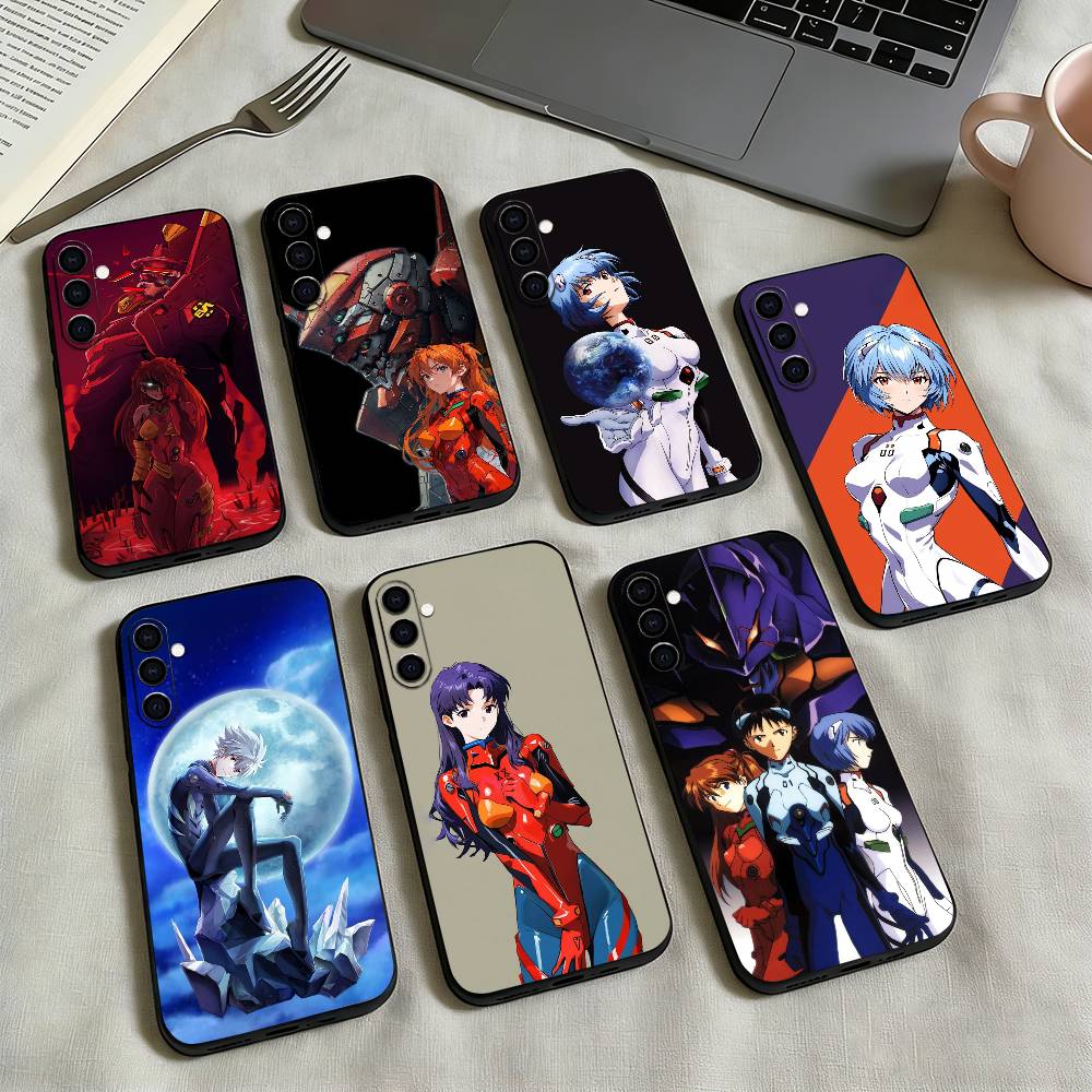 Неоновый G-Genesis E-Evangelion Чехол для телефона Samsung Galaxy A73,A72,A71,A70,A53,A52,A51,Другие Мягкий Черный Чехол