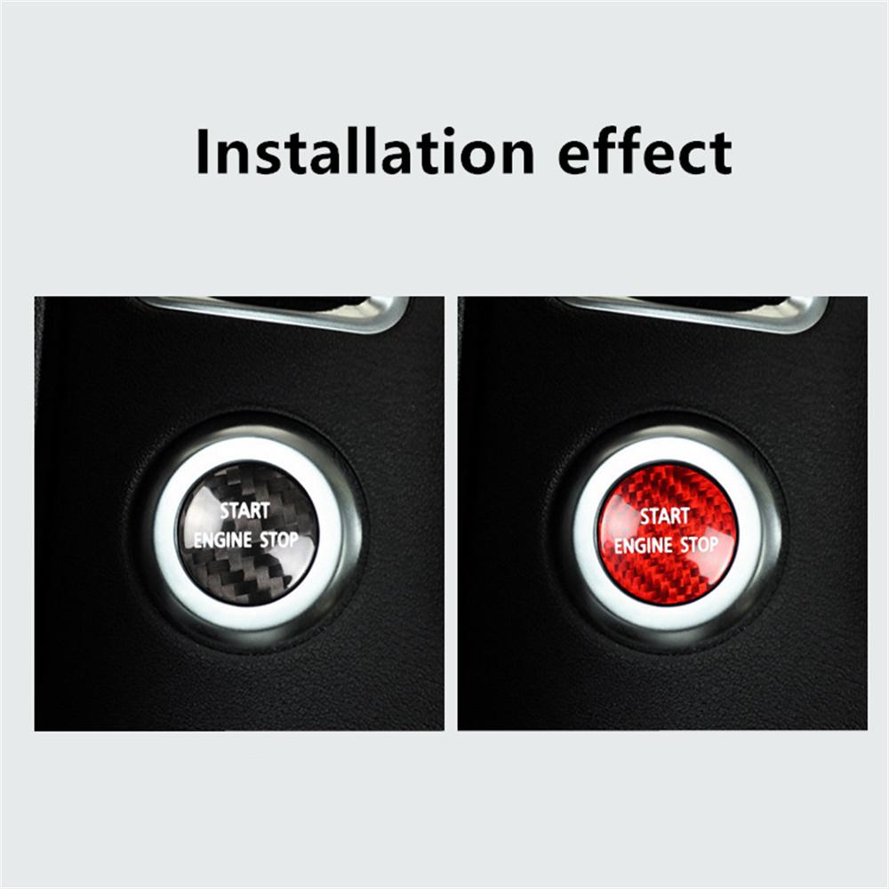Engine Start Stop Button Cover Carbon Fiber For Land Rover Discovery 2010-2016