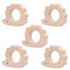 5Pcs Baby Teething Toys DIY HedgehogShape Beech Wood Handicrafts Pendant for Necklace Bracelet