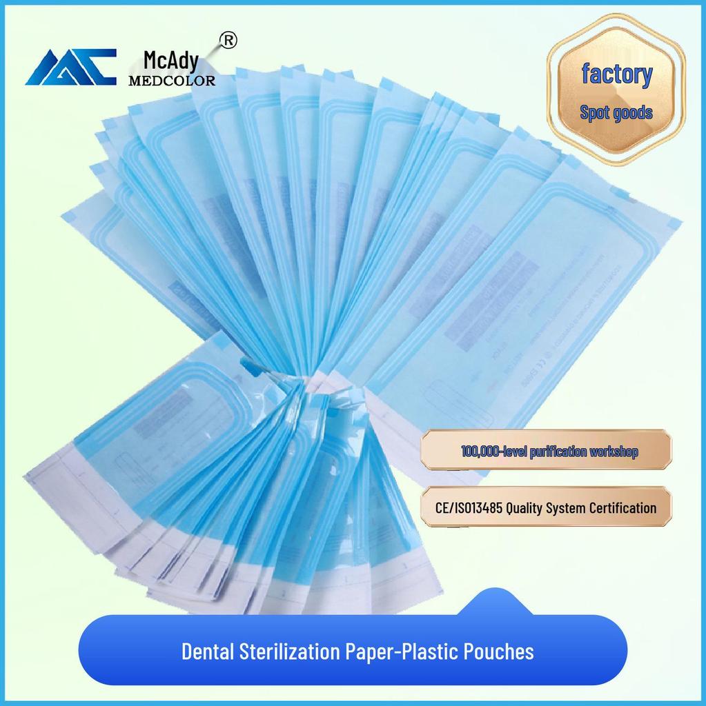 Dental Sterilization Pouches - Self-Sealing Paper-Plastic Disinfection Bags