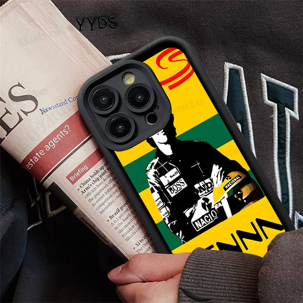 Чехол для телефона Ayrton S-Senna H-Helmet F-F1 Racing для IPhone 17 16 15 14 13 12 11 Pro Max Mini Plus Мягкая задняя крышка из ТПУ