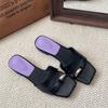 Fashion Clip Toe Women Slippers Flats Square Toe Sandals Shoes Woman Flip Flops Summer 2025 Trend Casual Dress Design Slides Sandalias