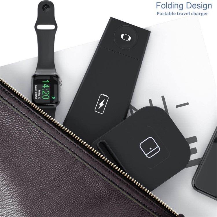 Подставка для беспроводного зарядного устройства 10 Вт для iPhone 14, 13, 12, 11 XR 8, Apple Watch 3 в 1, док-станция для быстрой зарядки Qi для Airpods Pro IWatch 7