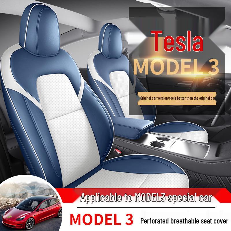 Индивидуальный кожаный чехол на сиденье для Tesla Model 3 2019-2022 годов - Полное покрытие, Индивидуальный крой