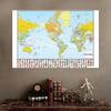 World Map Art with National Flags,Frameless,Wall Decor for Classroom,Office,Travel,Gift for Geography Enthusiasts,Graduation