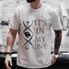 Tees for Men God Jesus Christ In My DNA Print T Shirt Male Casual Short Sleeve O Neck Streetwear Summer Graphic Tops As Gifts