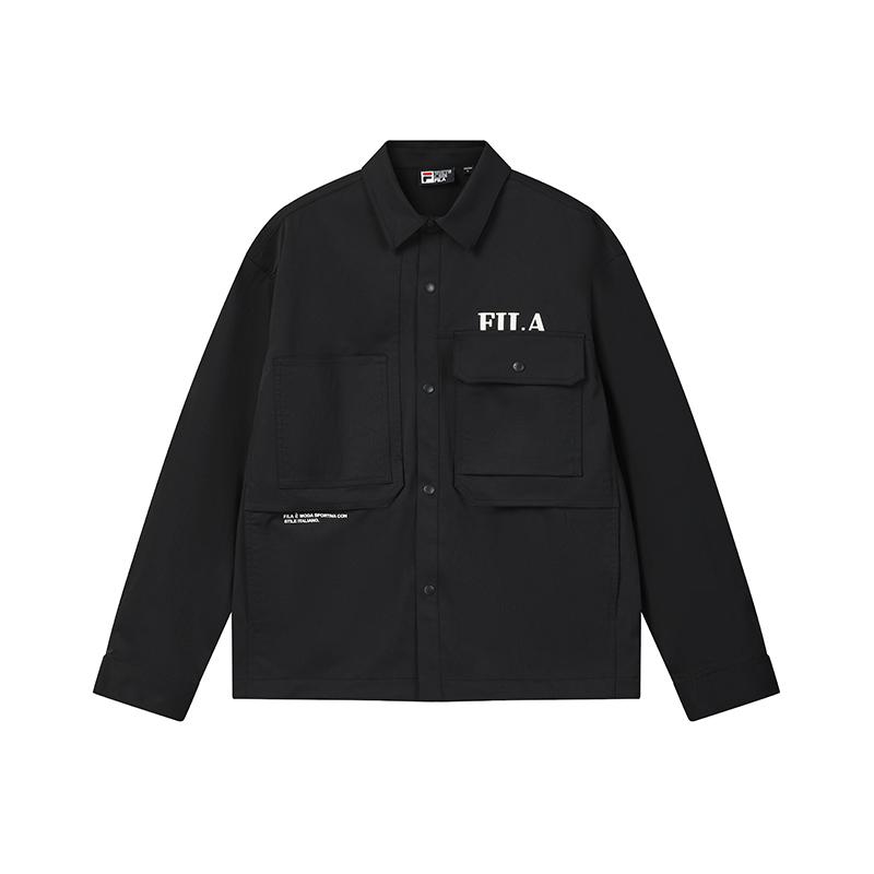 Fila Оригинальная Модная Простая Личность Тренд Классический Ретро Спортивная Повседневная Универсальная Удобная Рабочая Одежда Свободная Плетеная Куртка Мужские куртки F11M619706FNV