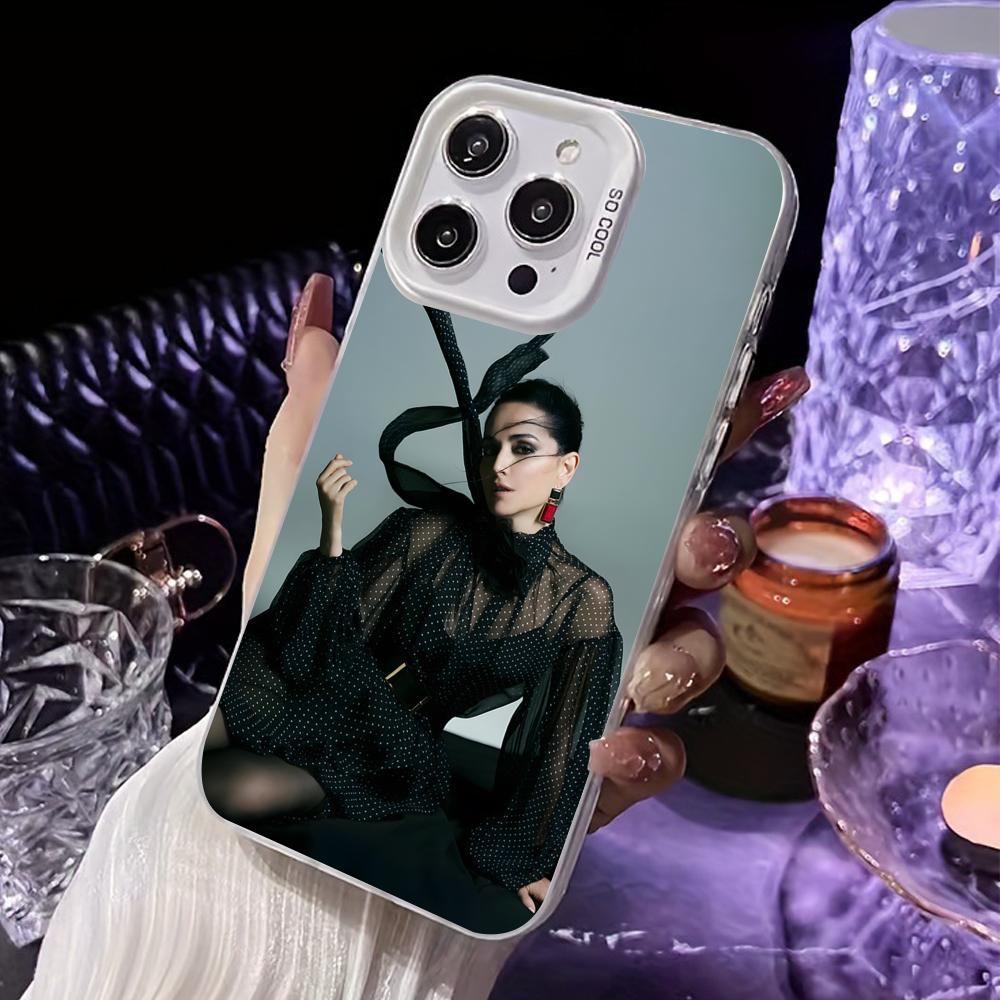 Ana de la Reguera White Translucent Mobile Phone Case for iPhone 17 16 15 14 13 12 11 X XR XS Air Pro Max Plus Colorful Cover