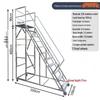 JINGGENG 304 Stainless Steel Mobile Industrial Platform Ladder