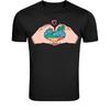 Love Beach Heart Hands T-Shirt - Tropical Summer Vacation