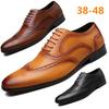 Mens Big Size Formal Leather Shoes Fashion Brogues Oxford Shoes