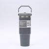30oz Stainless Steel Travel Mug With Handle Straw Lid Vacuum Insulated Water Bottle Car Office Gym