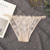 Free Size Seamless Thong Women T-back Intimate Solid Breathable Crotch Briefs Sexy Lace Tanga Hollow Out Low-waist Panties Multiple Type