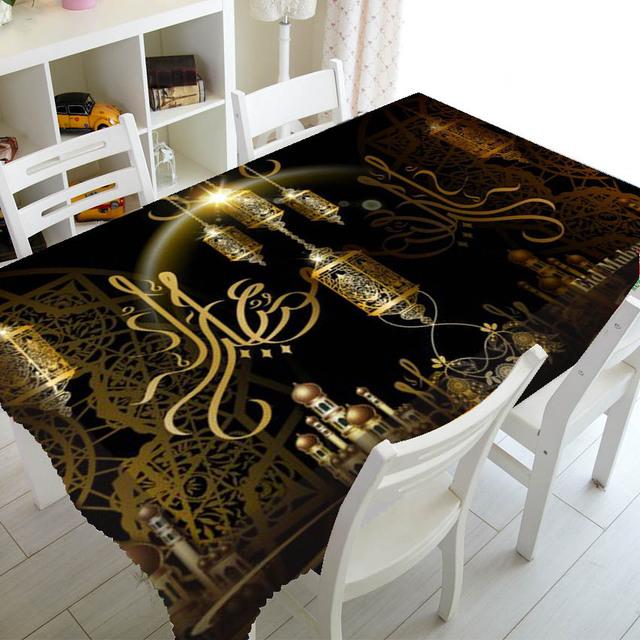 Мечеть и фонарь Фанус с принтом ресторанная скатерть домашний декор прямоугольная вечерние скатерть Рамадан исламская мусульманская скатерть