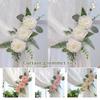 Artificial Rose Flower Curtain Tiebacks Drapes Buckle Straps French Style Romantic Aesthetic Curtain Tiebacks Home Decor
