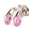 Les Trésors De Lily [I9842] - Серебряно-розовые серебряные серьги с кристаллами (родиевое покрытие) - 10x6 мм
