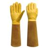 Heavy Duty Leather Gardening Gloves With Long Cuff Rose Pruning Beekeeping Thorn Protection