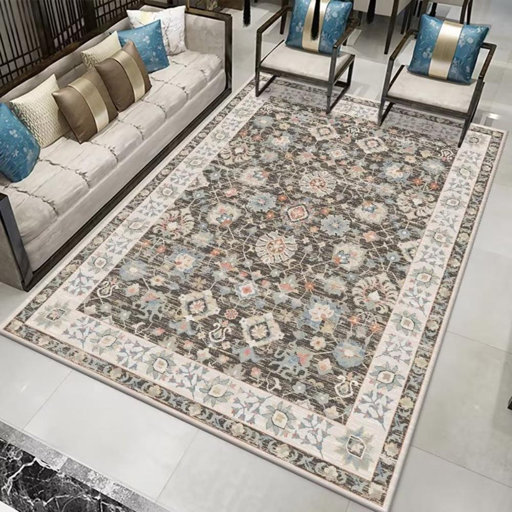 1PC Vintage Persian Carpet American Bohe Moroccan Living Room Rug Lounge Room Tea Table Rug Kitchen Floor Mat Cloakroom Rug