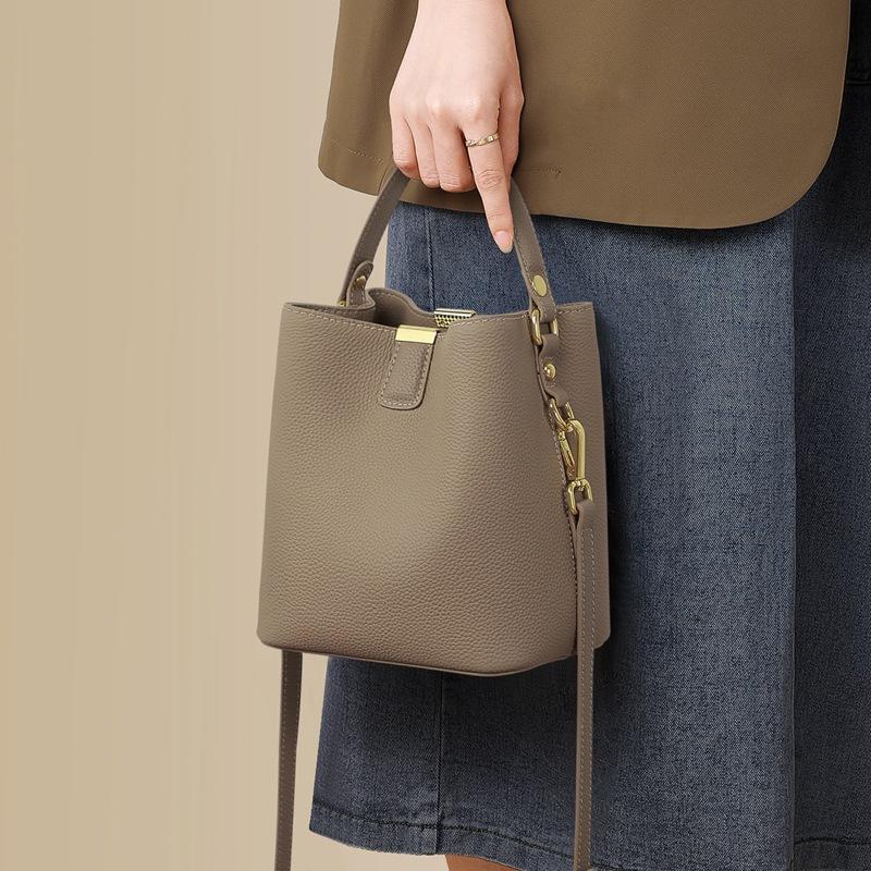 Новая сумка-ведро большой вместимости из натуральной кожи женская сумка универсальная сумка через плечо сумка для поездок на работу