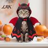 Костюм для питомца на Хэллоуин, Плащ-летучая мышь для кошки, Милый дьявольский плащ с крыльями, Одежда с капюшоном, не стесняющая движений, Праздничный для кошек и собак, Костюмированная вечеринка, Неограничивающий движения