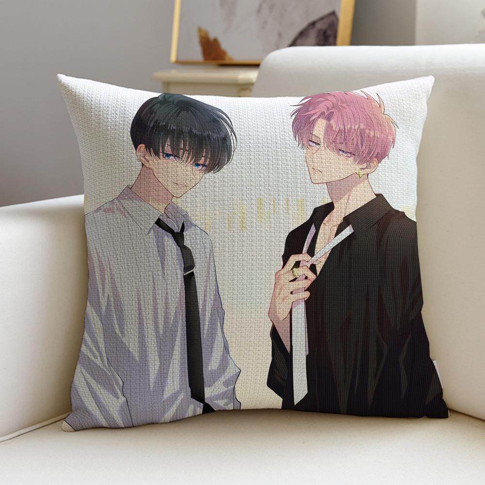 Romantic TTamons BSideS Cushion Cover Breathable and skinfriendly linen pillowcase square removable and washable cushion