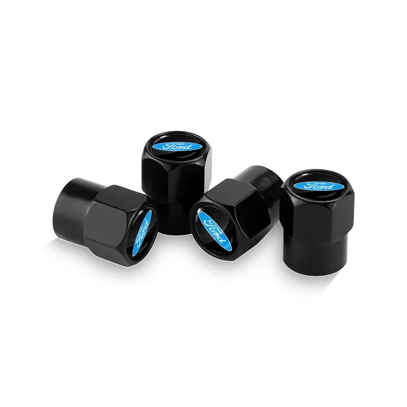 New 2026 Car Sticker 4PCS Metal Car Wheel Tire Valve Air Stem Cap Car Accessories for Ford Focus 2 Mk3 F150 Mondeo C-Max Fusion