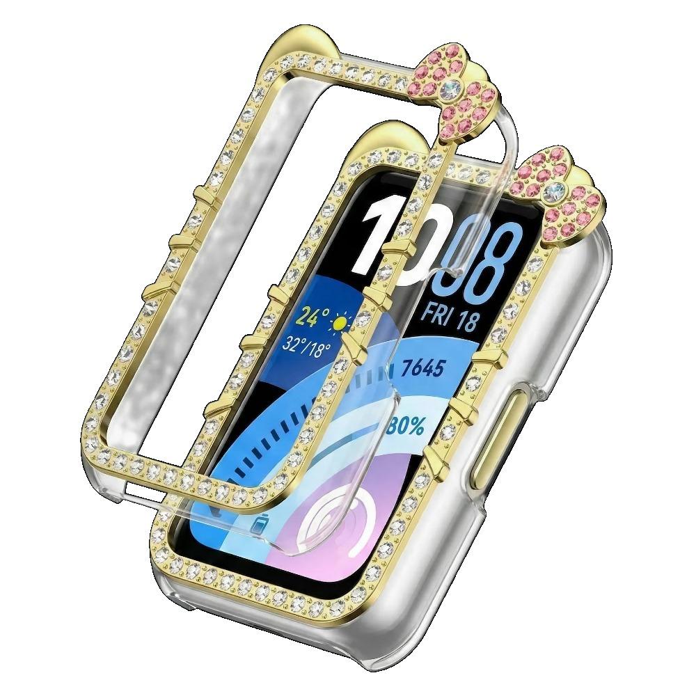 Алмазный Чехол для HUAWEI Band 11 Аксессуары Полностью Защищающий Жесткий Полый PC Бампер Рамка Оболочка Милый КОТ Чехол huawei smart band 11 pro