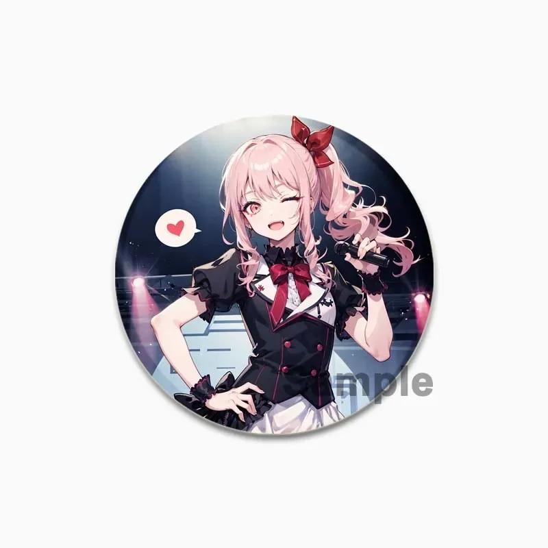 32/44/58 мм Акияма Мизуки мультфильм милые броши ручной работы круглый пластиковый значок аниме ювелирные изделия эмалированные булавки для рюкзака одежда шляпа