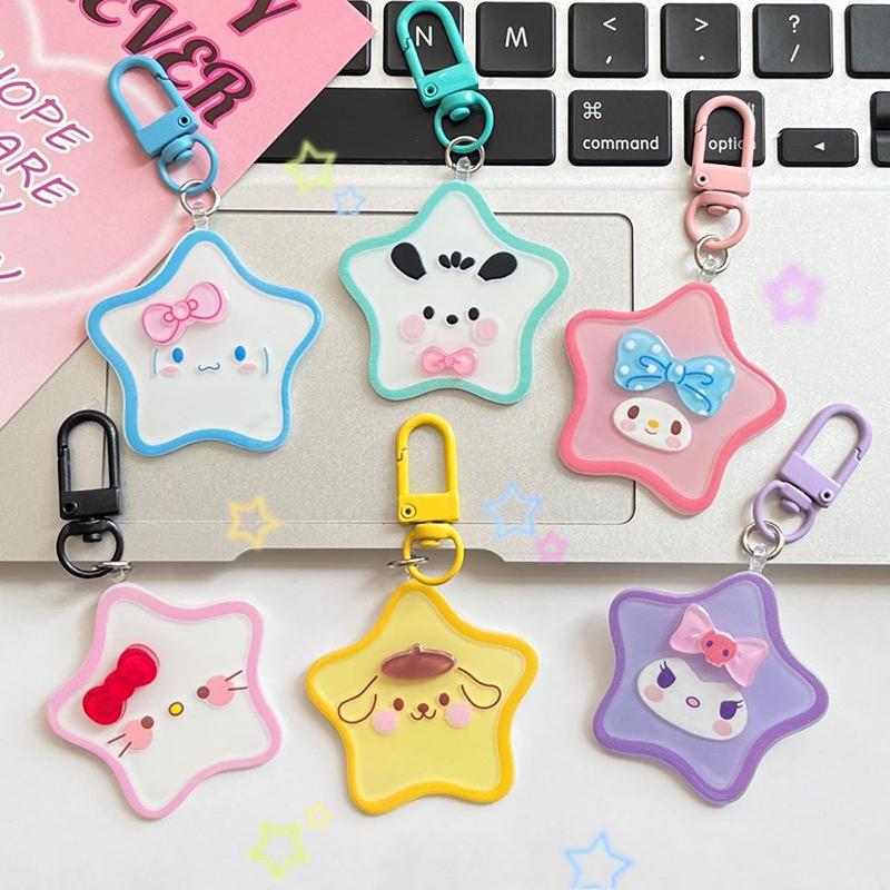 Милый мультяшный акриловый брелок Sanrio Звезда Ins Сладкая Девочка Подвеска для Школьной Сумки Брелок Подарок Другу