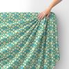 Royal Samt Stoff Polyester Zum Nähen - Motiv Gänseblümchen Auf Blau 2