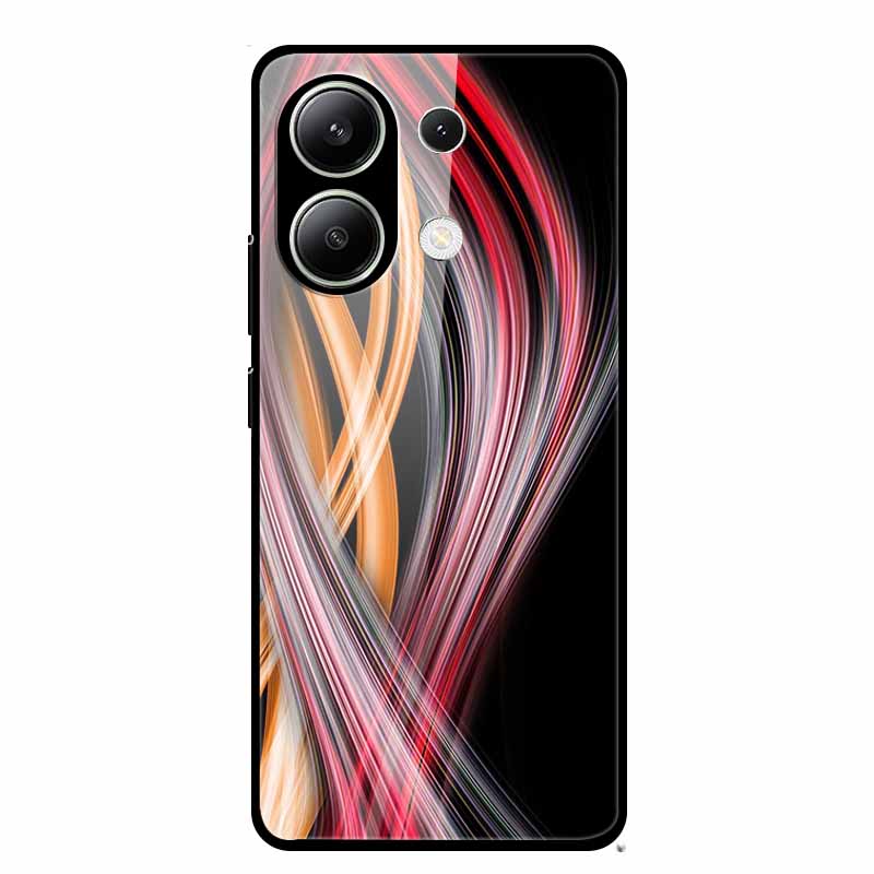 Стеклянный чехол для Xiaomi Redmi Note 13 Чехол Мягкий бампер Закаленное стекло Жесткая задняя крышка Для телефона Redmi Note 13 Pro Чехол Funda Coque
