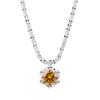 Women's S925 Sterling Silver Sparkling Cauliflower Moissanite Necklace Six-Prong Minimalist Luxury Fashion Clavicle Chain