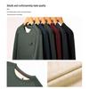 Luomeng Men's Silk-Blend Fleece-Lined Round Neck Sweatshirt