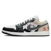 Air Jordan 1 Нескользящие Устойчивые к истиранию Низкие Винтажные Баскетбольные Кроссовки Унисекс Черно-Белые 553558-153(Команда181-)
